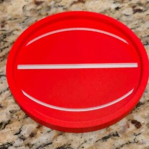 Vibrant Red Basketball Coaster